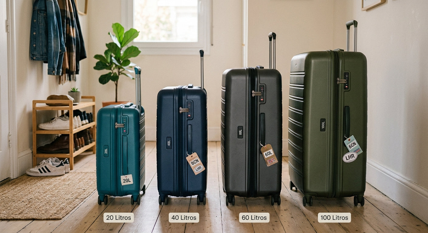 Maleta de 20, 40, 60 o 100 litros: ¿cuál elegir?