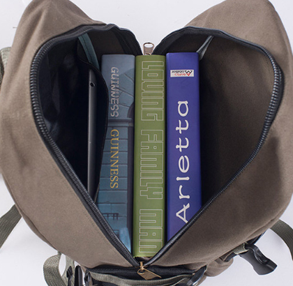 Mochila de lona para estudiantes