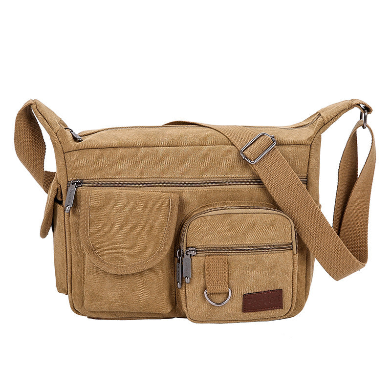 Bandolera de lona de gran capacidad para hombre, ideal para viajes