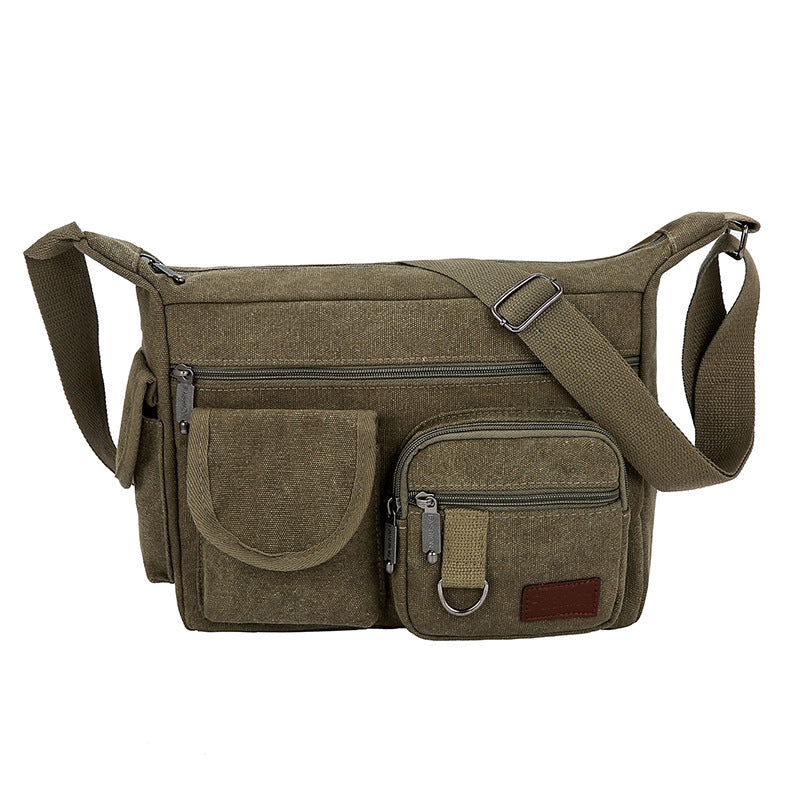 Bandolera de lona de gran capacidad para hombre, ideal para viajes