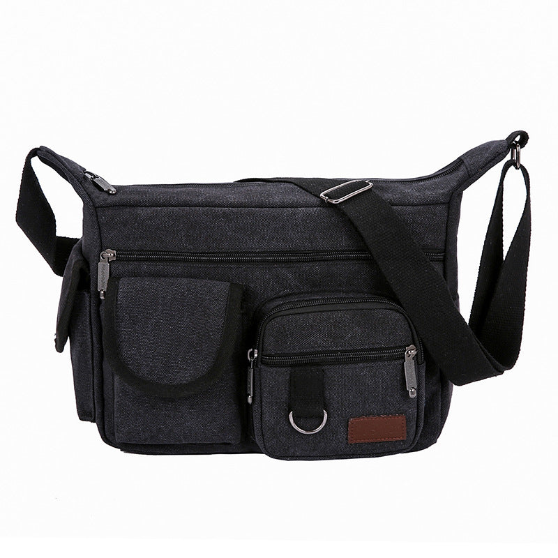 Bandolera de lona de gran capacidad para hombre, ideal para viajes