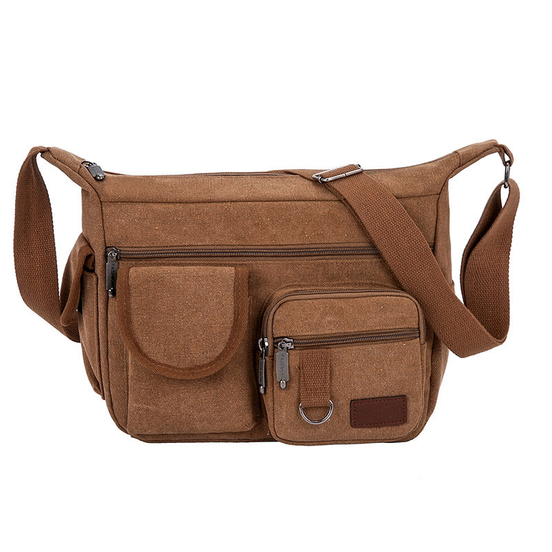 Bandolera de lona de gran capacidad para hombre, ideal para viajes