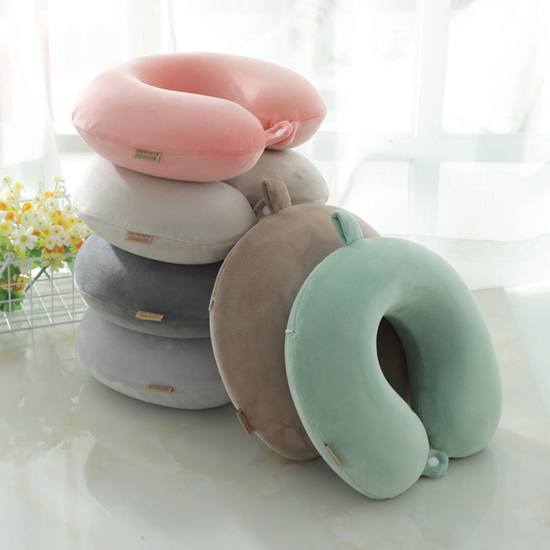 Almohada de viaje viscoelástica color liso